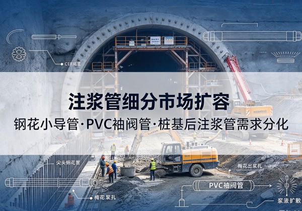 芷江注浆管细分市场扩容，隧道钢花小导管、PVC 袖阀管、桩基后注浆管需求分化